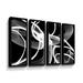 Brayden Studio® Abstract Poerty In Black & White 4 Pieces Metal | 24 H x 32 W x 2 D in | Wayfair 95AA356C5E7845909F99EB571BC96CB9