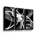 Brayden Studio® Abstract Poerty In Black & 3 Pieces Canvas, Wood in White | 24 H x 36 W x 2 D in | Wayfair D0D2CFFCC5D44EEA948F11FB0A86EB35