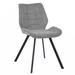 Brayden Studio® Chiyoka Unfinished Upholstered Upholstered Back Side Chair Upholstered, Steel in Gray | 30.5 H x 17.7 W x 21.7 D in | Wayfair