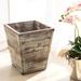 Gracie Oaks Solid Wood Storage Basket Bin Solid Wood in Brown/Gray | 12 H x 9.84 W x 9.84 D in | Wayfair A906B9EAAD7F4E9DA7E916B126654ECB