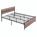 Hokku Designs Nuriddin Platform Bed Metal in Black | 39.5 H x 61.6 W x 81.7 D in | Wayfair 4AF6F857A0A04620B75B98513AA1B33B