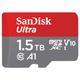 SanDisk Ultra Android microSDXC UHS-I Speicherkarte 1,5 TB + Adapter (Für Smartphones und Tablets, A1, Class 10, U1, Full HD-Videos, bis zu 150 MB/s Lesegeschwindigkeit)