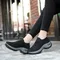 Mesh Women Walking Shoes Running Air Tennis Shoes Trendy Platform Slip-On Sneaker cuscino d