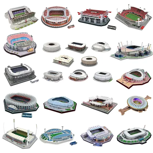 3D DIY Puzzle 29 Stile Welt Fußball Stadion Europäischen Fußball Stadion Asembled Gebäude Modell