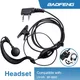 Baofeng Original 3 5mm K-Stecker Wired Walkie Talkie Headset Kopfhörer Rohr Ohrhörer für Zwei Weg