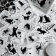 30 Pcs Kawaii Black Cat Series Stickers Decoration Cute Cats Stickers Self-adhesive Scrapbooking