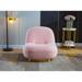Velvet Swivel Accent Chair, Swivel Barrel Chair Lounge Chairs Egg Chair Recliners, Pink