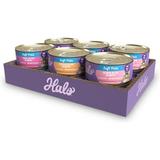 Halo Purely For Pets Spots Stew Wet Cat Food Variety Pack Grain Free Chicken Salmon Turkey - 5.5 oz 12 Each Pack of 2