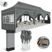 10 x30 Pop up Canopy Waterproof Canopy with 8 Removable Sidewalls Outdoor Canopy Tents for Party and Wedding Instant Camping Shelter with Carry Bag 4 Sandbags Gray