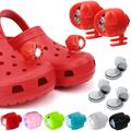 HYEASTR Croc Headlights 2 Pcs Waterproof and Durable Croc Lights for Shoes with 2 Croc Charm Perfect for Camping Walking Jogging Dog Walking-Croc Accessories for Children and Adults - Red