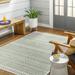 Mark&Day Outdoor Area Rugs 2x12 Antibes Global Indoor/Outdoor Olive Green Beige Runner Area Rug (2 7 x 12 )