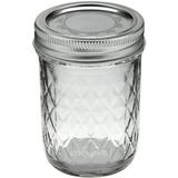 Ball Quilted Crystal Mason Jar W/ Lid & Band Regular Mouth (Pack of 8)