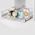 Pull-Out Wire Storage Baskets Rack Steel Sliding Steel Cabinet Pull Out Sliding Kitchen Cabinet Storage Shelves And Organizer For Kitchen Pantry Bathroom Fit For 23.6 Wide(Pack Of 2)