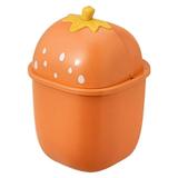 Desktop Trash Can Strawberry Design Countertop Waste Basket Mini Garbage Container Table Sundries Organizer Remote Pen Pencil Holder For Home Office