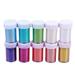NUOLUX 10 Pcs Mineral Makeup Pigments Mica Powder Safe to Use for DIY Handwork Nail Lipstick (Random Color)