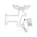 1Pc Multi-function LED Xmas Neon Light Creative Elk Shape Light Night Lamp Decor