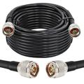 XRDS -RF N Male to N Male Cable 35FT Type N Cable KMR240 50 Ohm Coax Extension Cable N Male to N Male Connector Pure