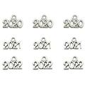 100 Pcs Antique Silver Number Jewelry Accessories 2020 2021 2022 Charms Year Letter Pendant for DIY Jewelry Accessory Making (Ra