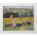 Monet Claude 31x26 White Modern Wood Framed Museum Art Print Titled - Limetz Meadow