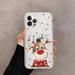 Christmas Cartoon New Year Gift Phone Case For iPhone 14 13 12 11 Pro Max Mini X Xs XR 6 7 8 Plus SE 2020 Transparent Case