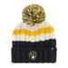 Women's '47 White/Navy Milwaukee Brewers Ashfield Cuffed Knit Hat with Pom