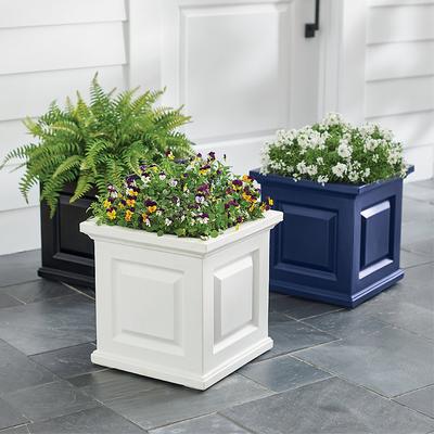 Nantucket Easy-Care Square Planter Pots - Red, 20