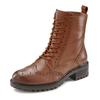 Schnürboots LASCANA, Damen, Gr. 42, braun, Obermaterial: 100% Schafsleder. Futter: 75% Textilmaterial, 25% Schafsleder. Decksohle: 100% Synthetik. Laufsohle: 100% Synthetik, unifarben, modisch, Schuhe, Schnürstiefelette, Ankle Boots, Leder, Schnüren...