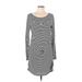 RACHEL Rachel Roy Casual Dress - Shift Scoop Neck Long sleeves: Blue Color Block Dresses - Women's Size Large