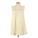 Madewell Casual Dress - A-Line High Neck Sleeveless: Ivory Dresses - Women's Size Small