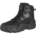 FREE SOLDIER Mens Military Boots mid-top Combat Tactical Boots Lace Up All Terrain Shoes for Hiking, Hunting, Working, Walking, Climbing(Black,40EU)