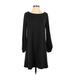 Ann Taylor LOFT Casual Dress - A-Line: Black Solid Dresses - Women's Size Small