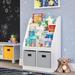 Andover Mills™ Baby & Kids Abbing Kids Bookrack w/ Two Cubbies and 2 Bins Wood in Gray | Wayfair 1A5F1F087AC74E07BEAEB2EA63EA8D70