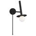 Joss & Main Allegra 1 - Light Dimmable Swing Arm by Kelly Wearstler Glass/Metal in Black | 23.625 H x 6 W x 18.75 D in | Wayfair