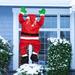 Rubbermaid Santa Claus Suit Xmas on the Gutter Roof Stuffed Holiday Accent, Cotton in Green/Red | 13.58 H x 8.31 W x 2.87 D in | Wayfair m3331