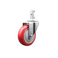 Service Caster Polyurethane Wheel Swivel Square Stem Caster SCC, Rubber | 5 H x 5 W x 5 D in | Wayfair SCC-SQ20S414-PPUB-RED-34