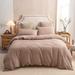 Eider & Ivory™ Fordbridge Jersey Duvet Cover Set Cotton/Jersey Knit/T-Shirt in Pink/Yellow | Queen Duvet Cover + 2 Standard Shams | Wayfair