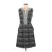 Tabitha Casual Dress - Sheath: Black Marled Dresses - Women's Size 6
