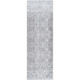 Gray/White 86.61 x 62.99 x 0.04 in Area Rug - Bungalow Rose Lunagrace Moroccan Machine Woven Area Rug in Cream/Gray | Wayfair