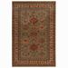 White 59 x 47 x 0.375 in Area Rug - Bungalow Rose Rectangle Margalit Oriental Machine Made Area Rug in Red | 59 H x 47 W x 0.375 D in | Wayfair