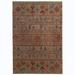 Blue 94 x 63 x 0.375 in Area Rug - Bungalow Rose Rectangle Maelana Ikat Machine Made Wool Area Rug in Red Wool | 94 H x 63 W x 0.375 D in | Wayfair