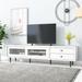 Latitude Run® 70.78" W Storage Credenza Wood in White | 17.72 H x 70.78 W x 15.69 D in | Wayfair D03D7389AC554A61B1D0B7FC923870B4