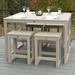Wildon Home® Ausbon 4 - Person 54" Long Outdoor Dining Set Plastic in White | 54 W x 21.8 D in | Wayfair 2B3C21661B394371BA2BC6271292D1C1