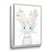 August Grove® Floral Rabbit On Canvas Print Canvas in White | 48 H x 36 W x 2 D in | Wayfair AD5C19B3313049C9B9E2AF17293A6AC2