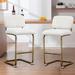 Everly Quinn Neidra 27.01" Bar Stool Upholstered/Metal in White | 36.61 H x 16.91 W x 20.01 D in | Wayfair 9A562325BBA7413BBC103E7FB93124CC