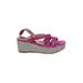 Naturalizer Wedges: Purple Solid Shoes - Women's Size 7 - Open Toe