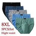 5 pz/lotto 8XL 100% cotone slip da uomo intimo da uomo slip da uomo mutande per uomo mutandine da