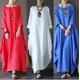 dress irregular autumn 2022 Spring New Loose Size Round Neck Mid-Sleeve Large Swing Cotton And Linen