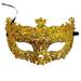 Gaiseeis Carnival Ball Gold Powder Hollow Carnival Mask Plastic Makeup Mask Gold