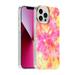 iPhone 14 Pro Max (6.7 2022) Cover Shockproof TPU Backplane Electroplated Frame Anti-drop Glitter Marble Painting Luxury Fashion Case for iPhone 14 Pro Max for Girls & Women Pink