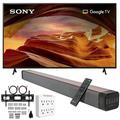 Sony X77L 75 Inch 4K HDR LED Smart TV with Google TV (2023) Bundle with Deco Gear 60W 2.0 CH Soundbar with Built-in Dual Subwoofers + 37 -100 TV Wall Mount Bracket + 6-Outlet Surge Adapter